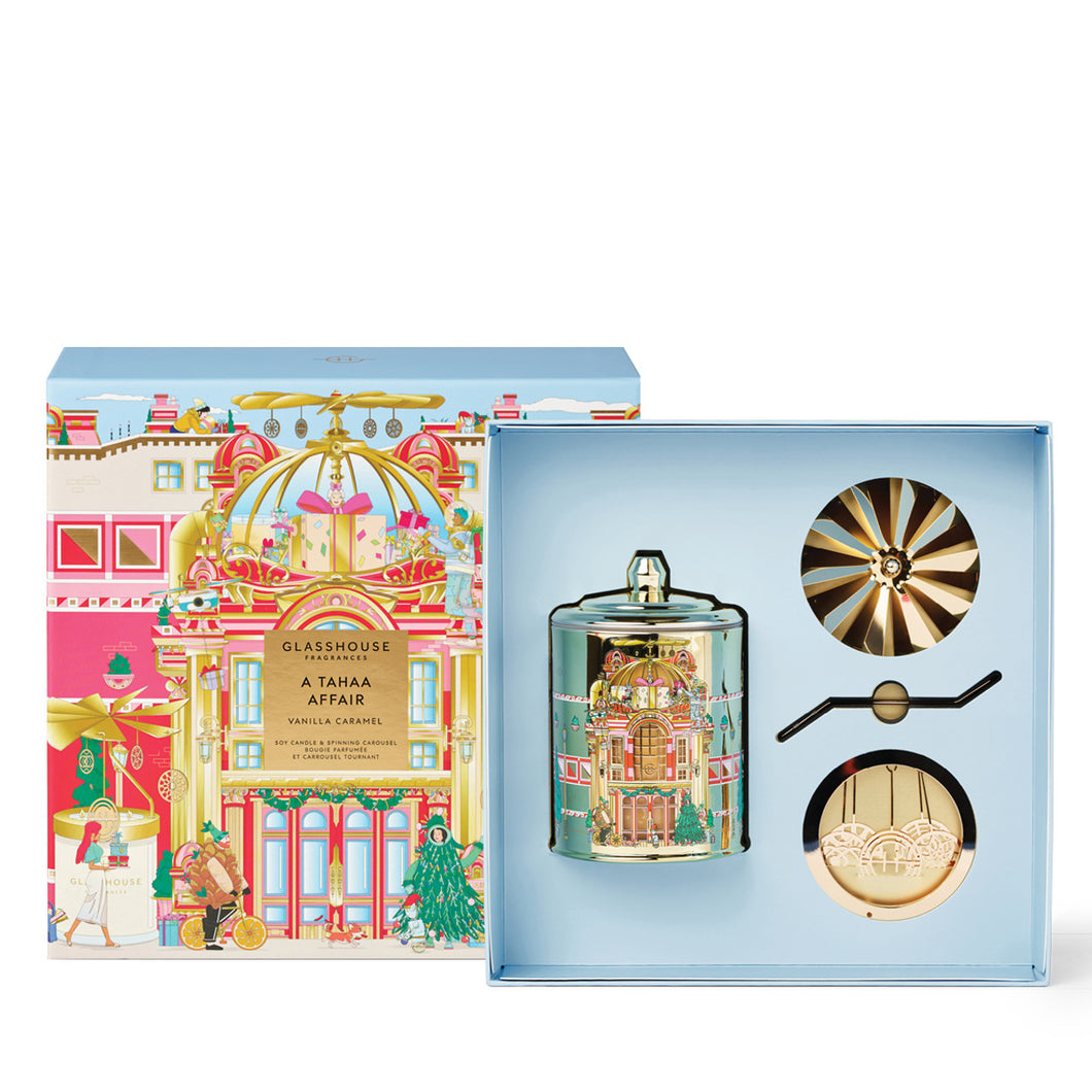 A TAHAA AFFAIR - CANDLE WITH SPINNING CAROUSEL GIFT SET