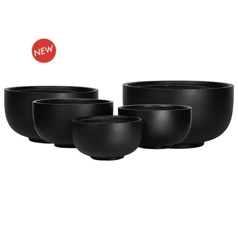 GRANDIOSE BLACK BOWL PLANTER POT