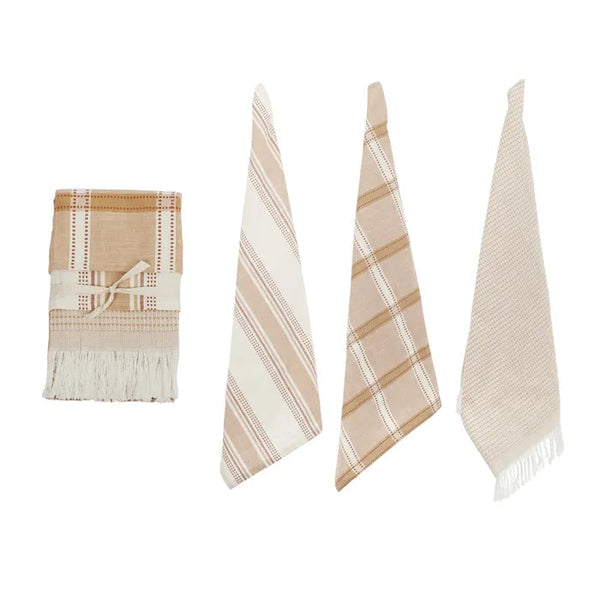 MAYE S/3 COTTON TEA TOWELS 50X70CM TERRA Sydney's Plant Market