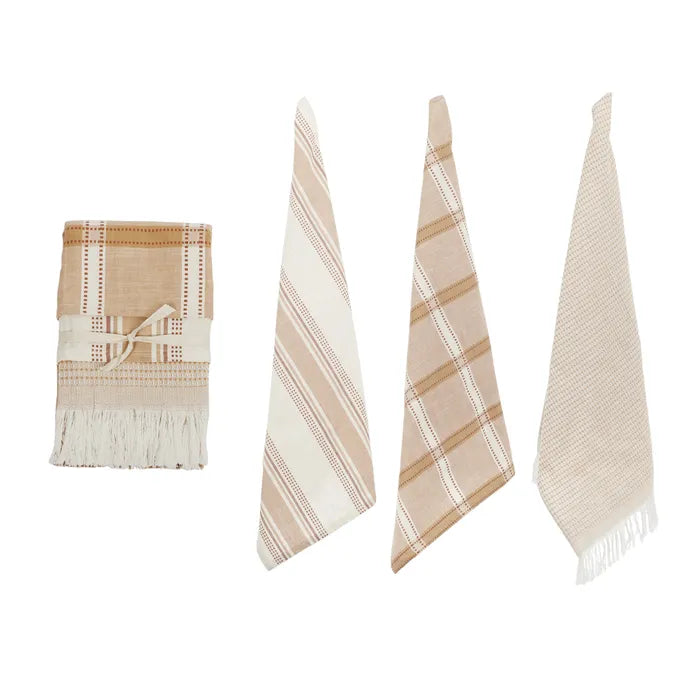 MAYE S/3 COTTON TEA TOWELS 50X70CM TERRA Sydney's Plant Market