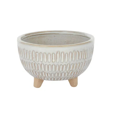 HIERATIC CERAMIC FOOTED BOWL 11.5X7CM