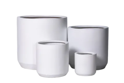 HOIAN WHITE CYLINDER POT