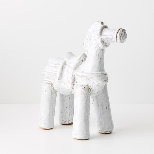 INDIANNA HORSE WHITE 20CMX21.5CM Sydney's Plant Market