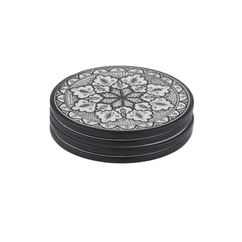 ALEAH S/4 CERAMIC COASTERS 10CM BLACK