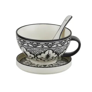 ALEAH 3PC CER SOUP SET 16X14X9.5CM BLK
