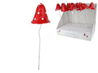RED MUSHROOM GARDEN METAL STAKE
