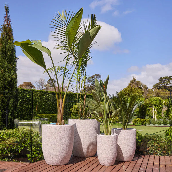 CHAMBER WHITE PEBBLE U POT
