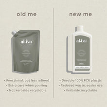 Load image into Gallery viewer, AL.IVE BODY 1L WASH REFILL - GREEN PEPPER &amp; LOTUS
