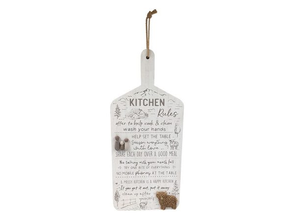 'KITCHEN RULES HIGHLAND COW SIGN