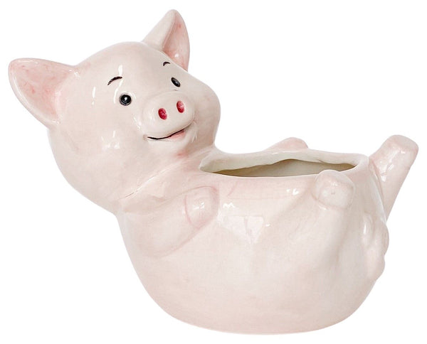RECLINING PIG PLANTER LIGHT PINK Sydney's Plant Market