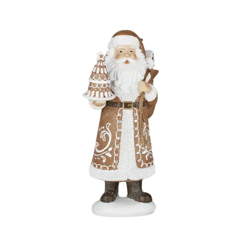 SANTA WITH SACK & TREE FIGURINE