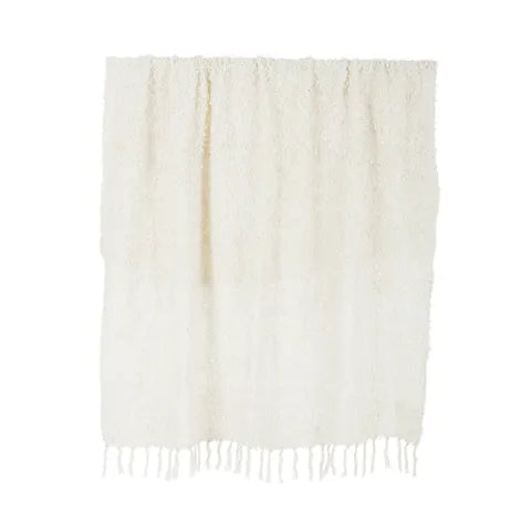 BURBUJA IVORY COTTON BLEND THROW Sydney's Plant Market