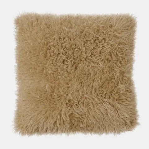 PELAJE FAUX FUR CUSHION 50X50CM SAND Sydney's Plant Market