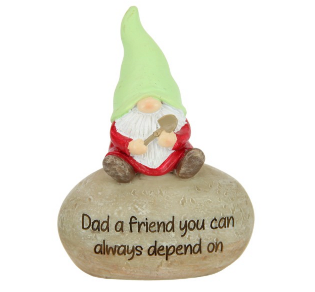 9CM GNOME ON ROCK for dad