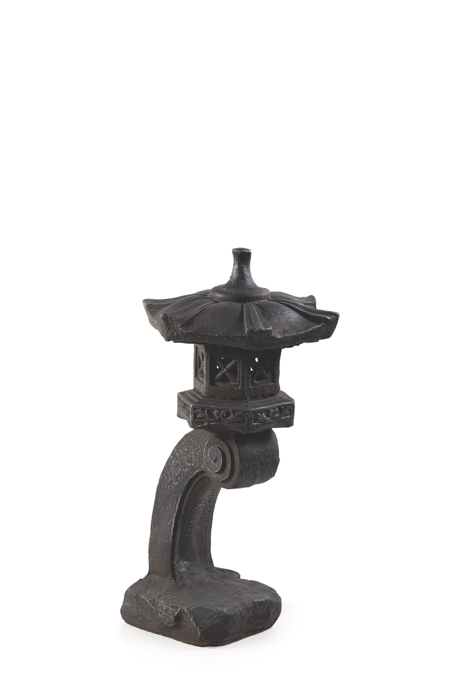 ORIENTAL PAGODA ON STAND RUSTED IRON