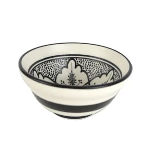 ALEAH CERAMIC BOWL 9X9X4CM BLACK/WHITE