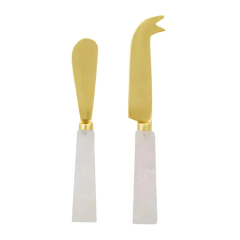 MOI S/2 ROSE QUARTZ CHEESE KNIVES Sydney's Plant Market