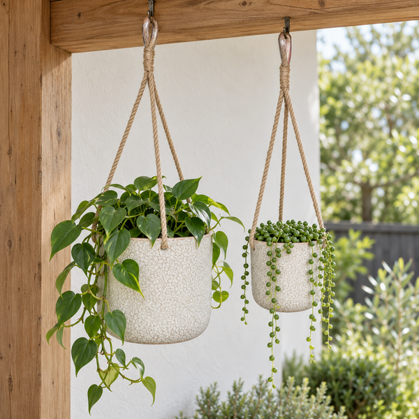 CARLA GOLD HANGING POT