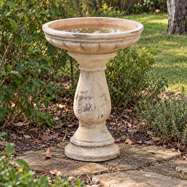 PALERMO ANTIQUE TERRACOTTA BIRD BATH