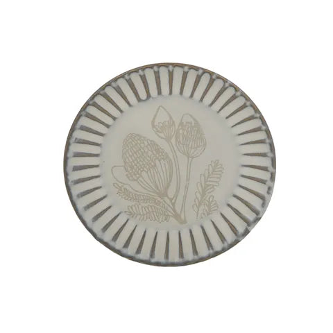 WILDE ROUND CERAMIC DISH 12X12CM WHITE Sydney's Plant Market