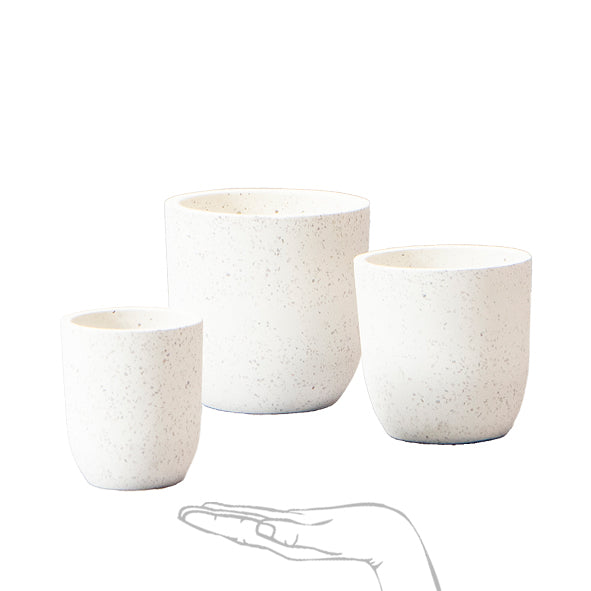 BULLET POT WHITE TERRAZZO