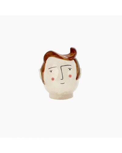YOUNG MAN HEAD POT PLANTER