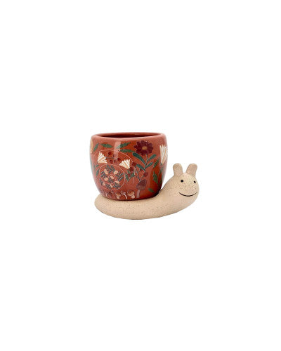 SNAIL PINK POT PLANTER