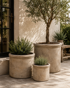 ANTIQUA BANDED CYLINDER POT