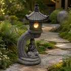 BUDDHA GARDEN PAGODA SOLAR LIGHT