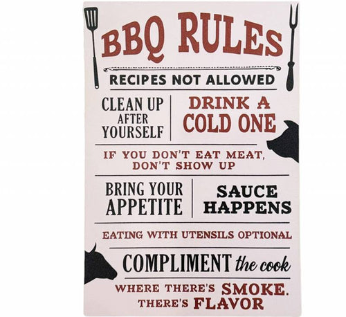BBQ RULES SIGN Sydney's Plant Market