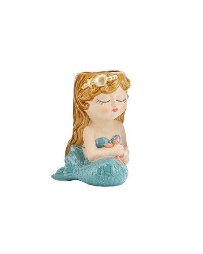 BLUE MERMAID POT PLANTER