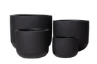 BOWEN BLACK PLANTER POT
