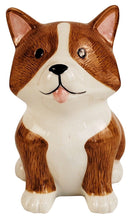 Load image into Gallery viewer, Cute Corgi Planter White &amp; Brown 11.5cm
