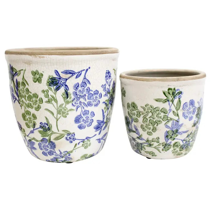 BOTANICAL BLUE PLANTERS