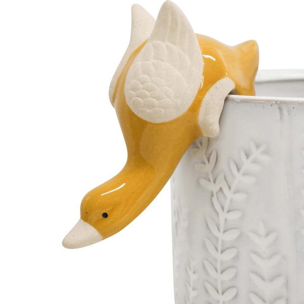 YELLOW GOOSE POT HANGER
