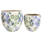 BOTANICAL BLUE EGG PLANTER
