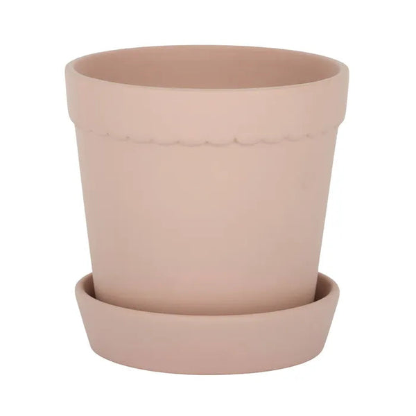 DOILY CERAMIC POT/SAUCER 15X15CM ROSE Sydney's Plant Market
