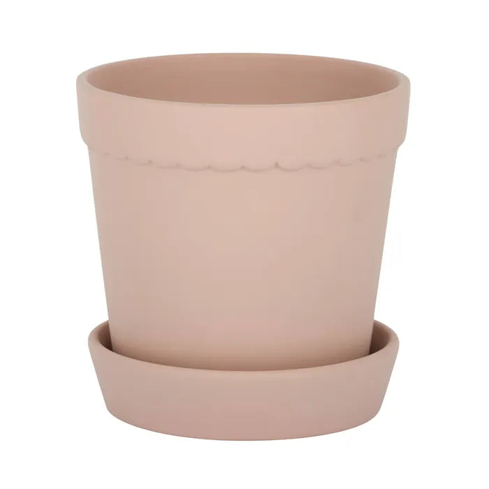 DOILY CERAMIC POT/SAUCER 15X15CM ROSE Sydney's Plant Market