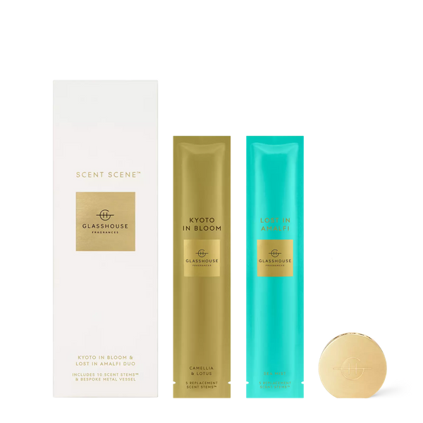 GLASSHOUSE FRAGRANCE SCENT SCENE DUO KYOTO IN BLOOM & LOST IN AMALFI Sydney's Plant Market