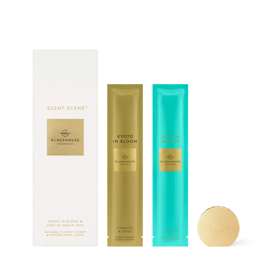 GLASSHOUSE FRAGRANCE SCENT SCENE DUO KYOTO IN BLOOM & LOST IN AMALFI Sydney's Plant Market