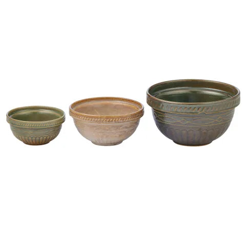 LOIRE 3PC CERAMIC BOWL SET 15X8.5CM
