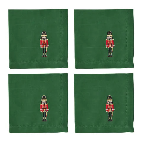 NUTCRACKER NAPKINS GREEN SET OF 4