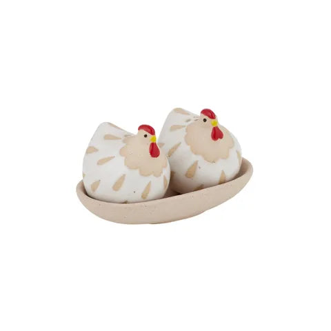 CHARLIE CHOOK CERAMIC S&P 10X6X6CM IVORY