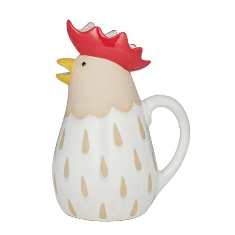 CHARLIE CHOOK CERAMIC JUG 25.5CM IVORY
