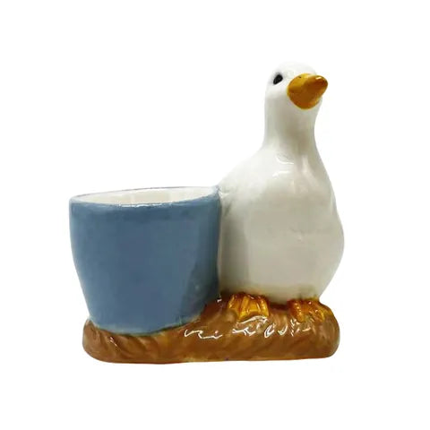 QUACK CERAMIC EGG CUP 12X6X7CM