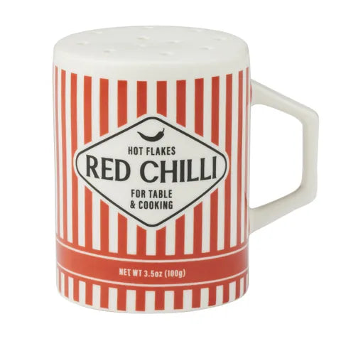 DELI CERAMIC CHILLI SHAKER 10.5X10CM RED
