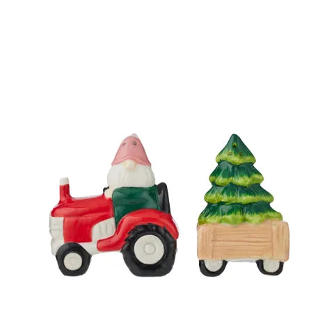 MERRY TRACTOR W/TREE S&P CERAMIC SET