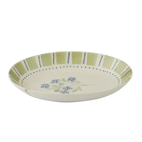 OLGA CERAMIC BOWL 21.5X30X5CM BLUE/OLIVE