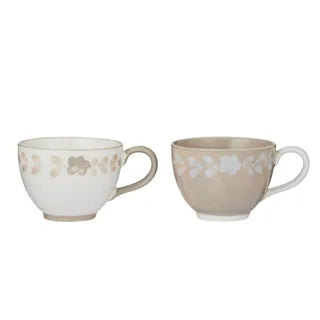 ALMA CERAMIC MUG 11.5X8.5CM 2 ASST TAUPE
