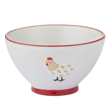 CHARLIE CHOOK CERAMIC BOWL 12X7CM IVORY